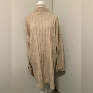Topshop Taupe Cowl Neck Sweater